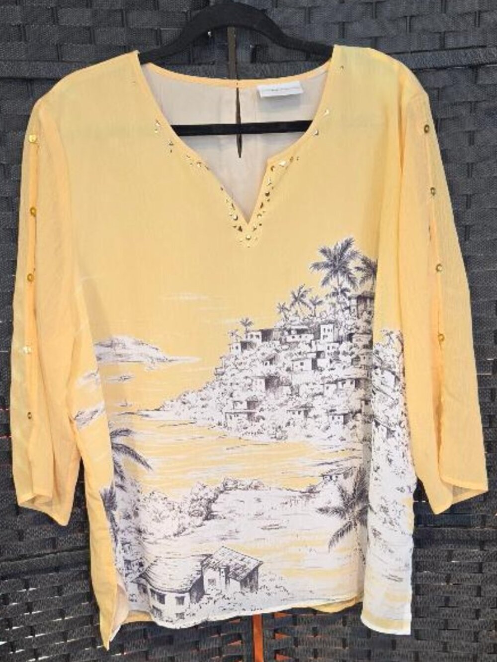 Alfred Dunner "Seas the Day" Scenic Print Blouse